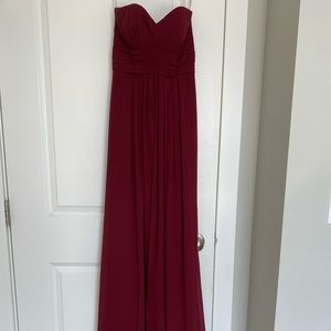Wine Red Bridesmaid Dress